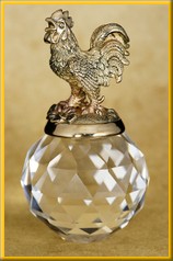 Фигурка (статуэтка) №1 на хрустальном шаре "Петух"