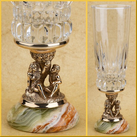 Бокал "Близнецы" на ониксе