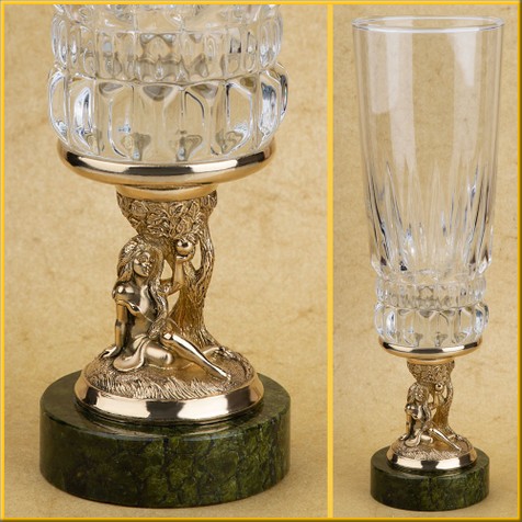 Бокал "Дева" на змеевике