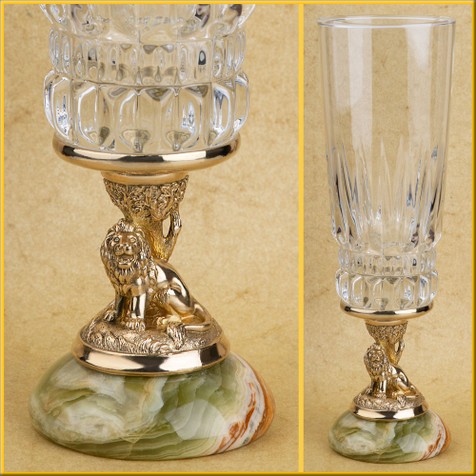 Бокал "Лев" на ониксе