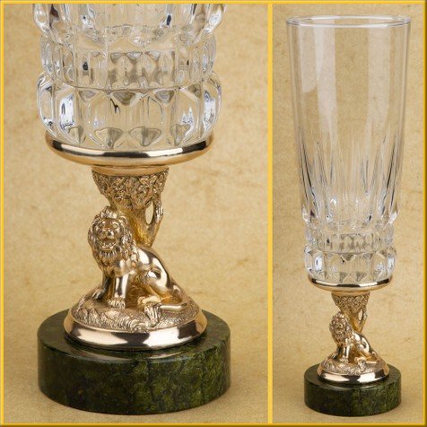 Бокал "Лев" на змеевике