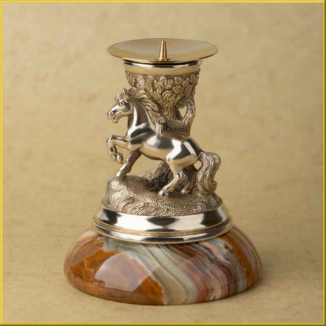 Подарок к году Лошади, символ года 2026 подсвечник Лошадь