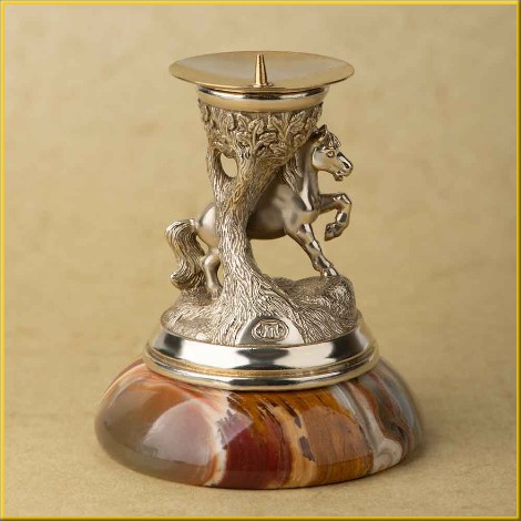 Подарок к году Лошади, символ года 2026 подсвечник Лошадь