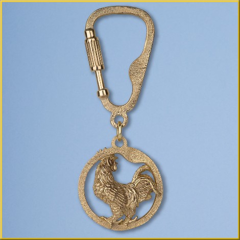 Подарок Петух на год Петуха сувенир брелок из бронзы