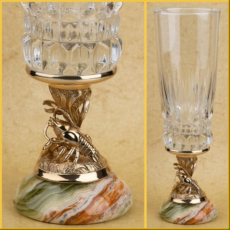 Бокал "Рак" на ониксе