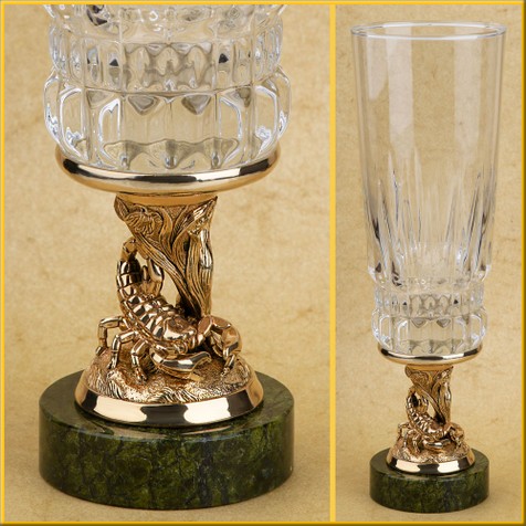 Бокал "Скорпион" на змеевике