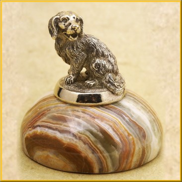 Фигурка (статуэтка) на ониксе "Собака №1"