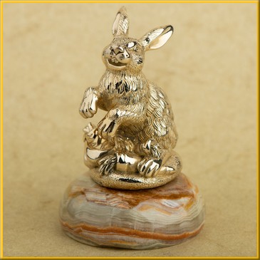 Статуэтка на ониксе "Кролик №2,5"