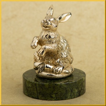 Статуэтка на змеевике "Кролик №2,5"