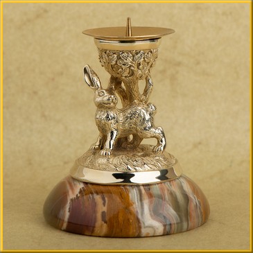 Подсвечник "Кролик" на ониксе